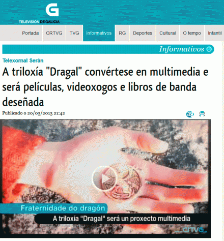 El Proyecto Audiovisual de Dragal en Telexornal TVG - Dragal, el último dragón